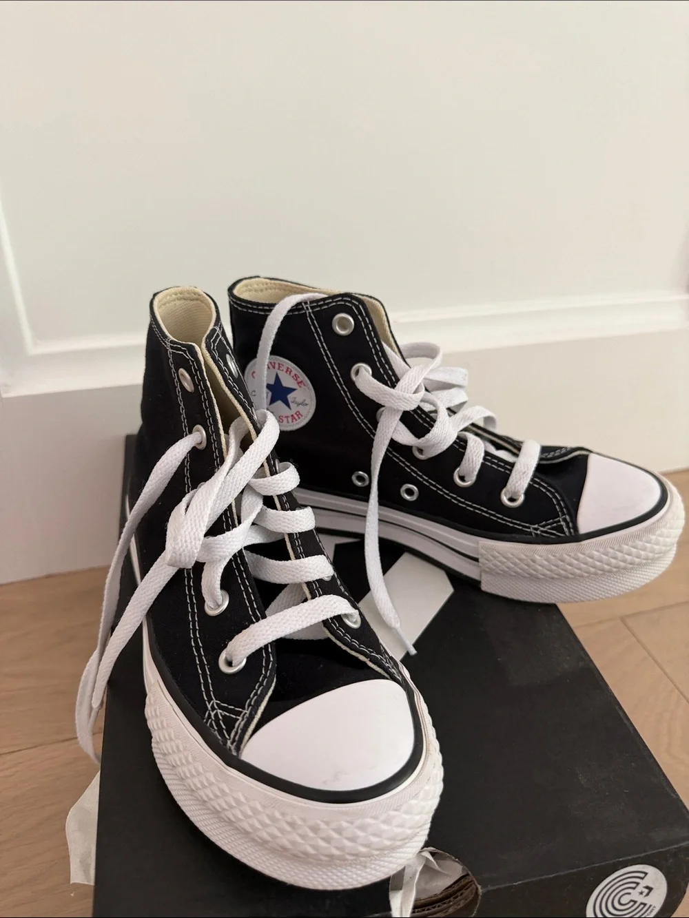 Converse Black and White Classic High Top Sneakers